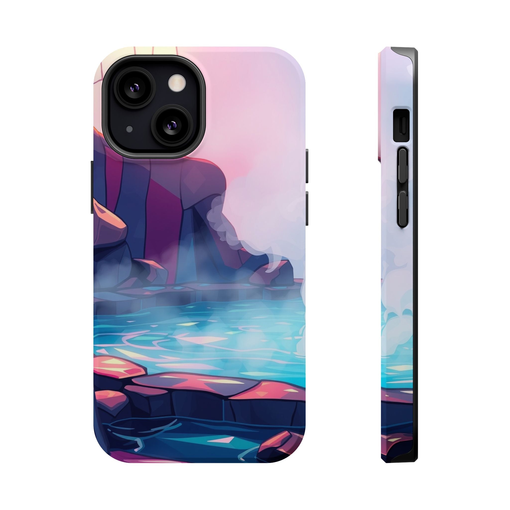 iPhone Cyan And Magenta Hot Spring Steam Slim Everyday iPhone Designer · iPhone