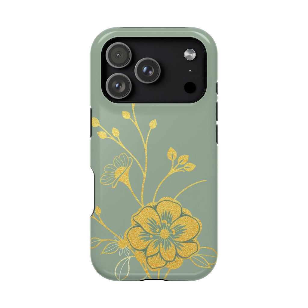 iPhone Floral Gold Foil Cinematic Art Slim Everyday Designer Case · iPhone Case