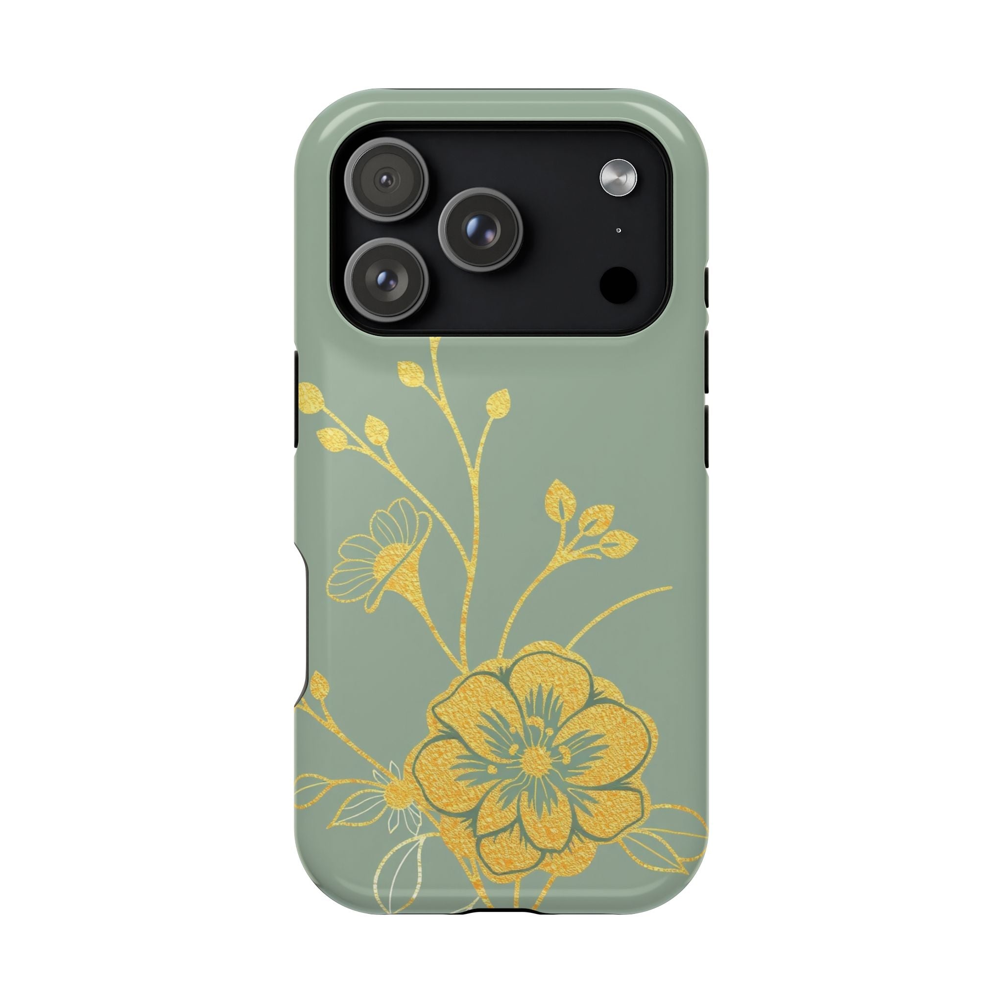 iPhone Floral Gold Foil Cinematic Art Slim Everyday Designer Case · iPhone Case