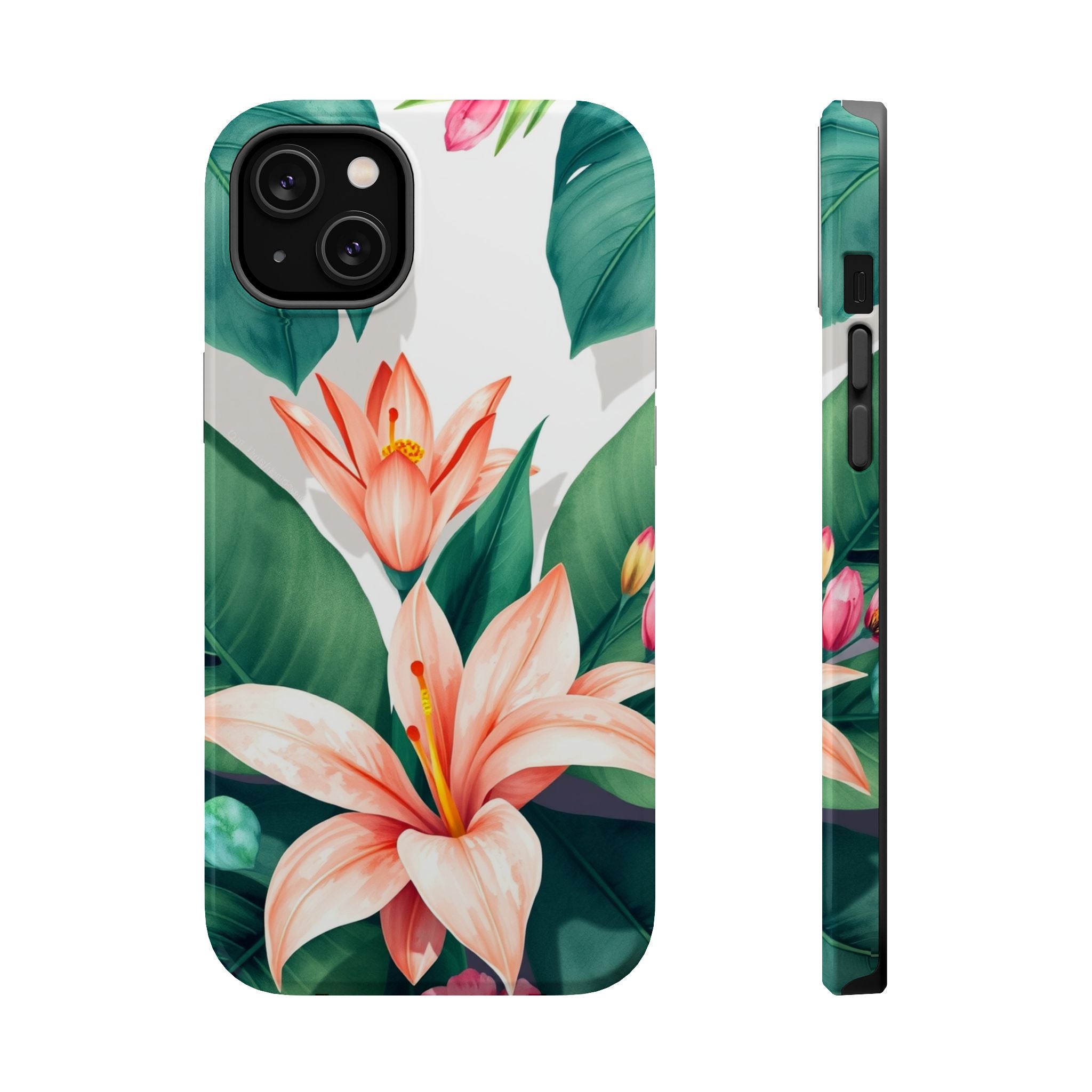 iPhone Tropical Bloom Sage And Ivory Slim Snap Case Gal · iPhone Case