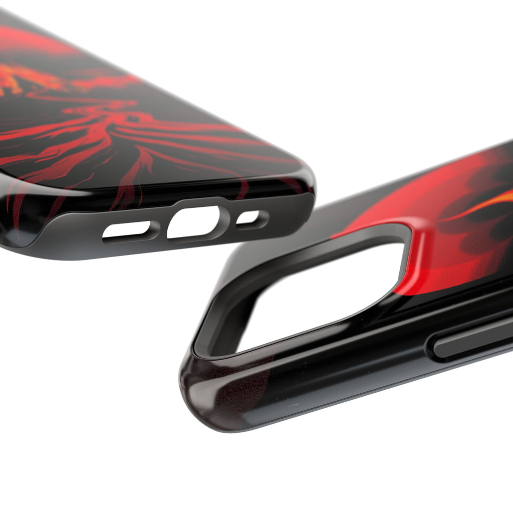 iPhone Black And Crimson Wildfire Glow Slim Everyday Designer Case · iPhone Case