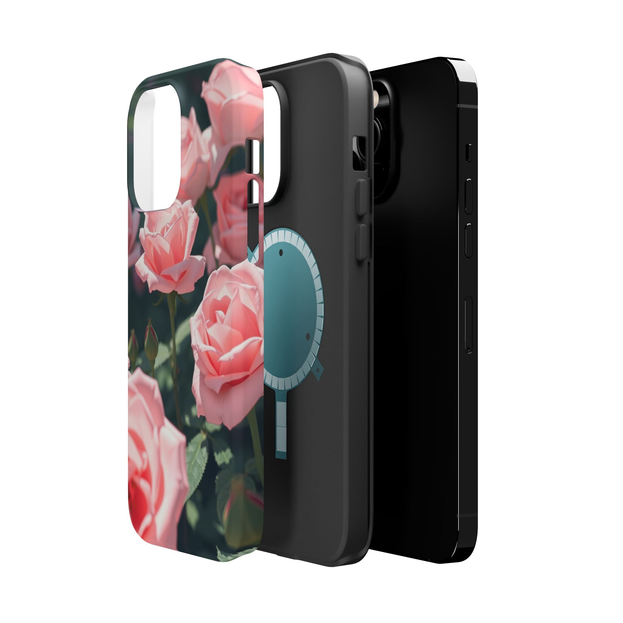 iPhone Mint And Blush Rose Garden Bold Modern Everyday Snap Case · iPhone Case