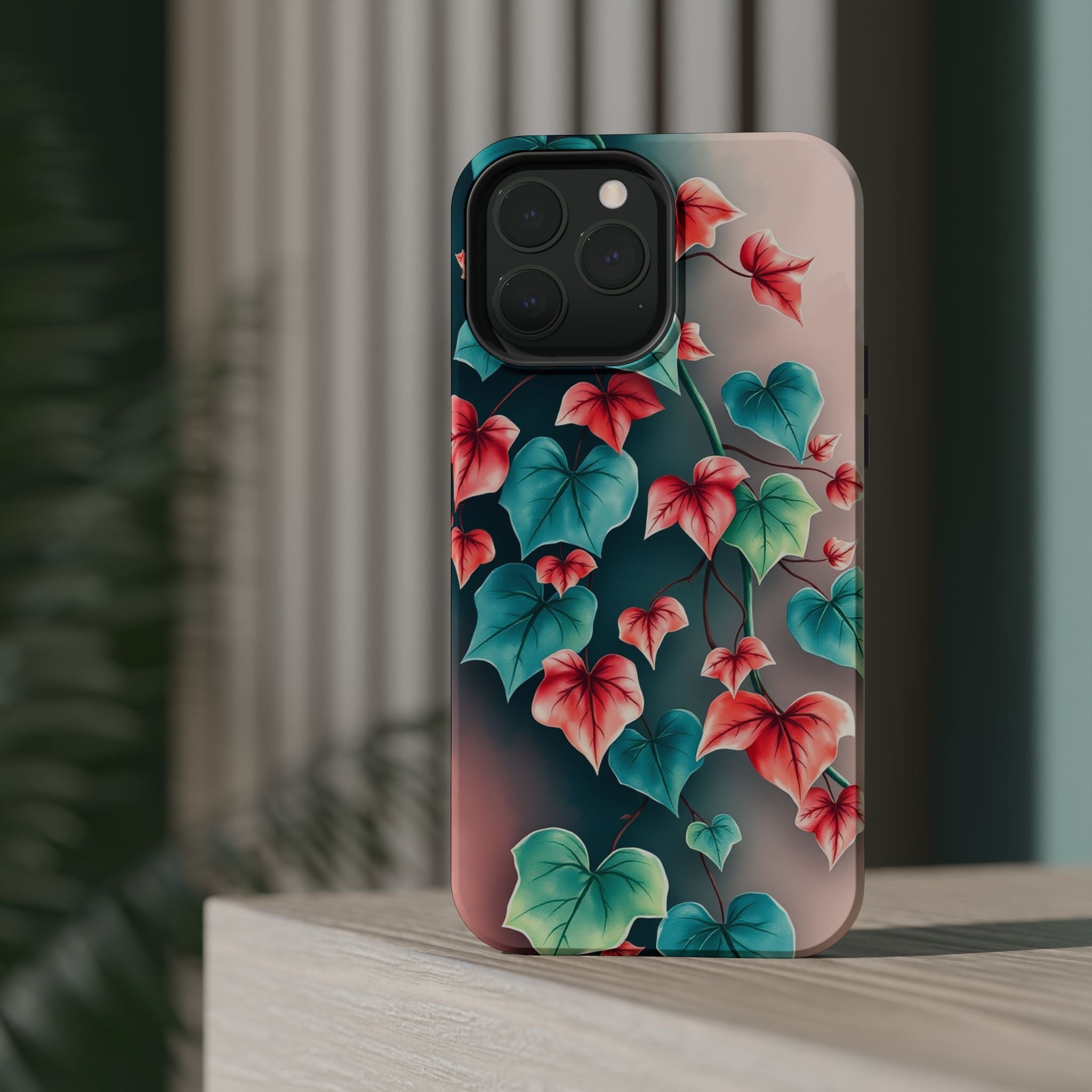 iPhone Art Nouveau Vine Teal And Coral Slim Snap Case · iPhone Case