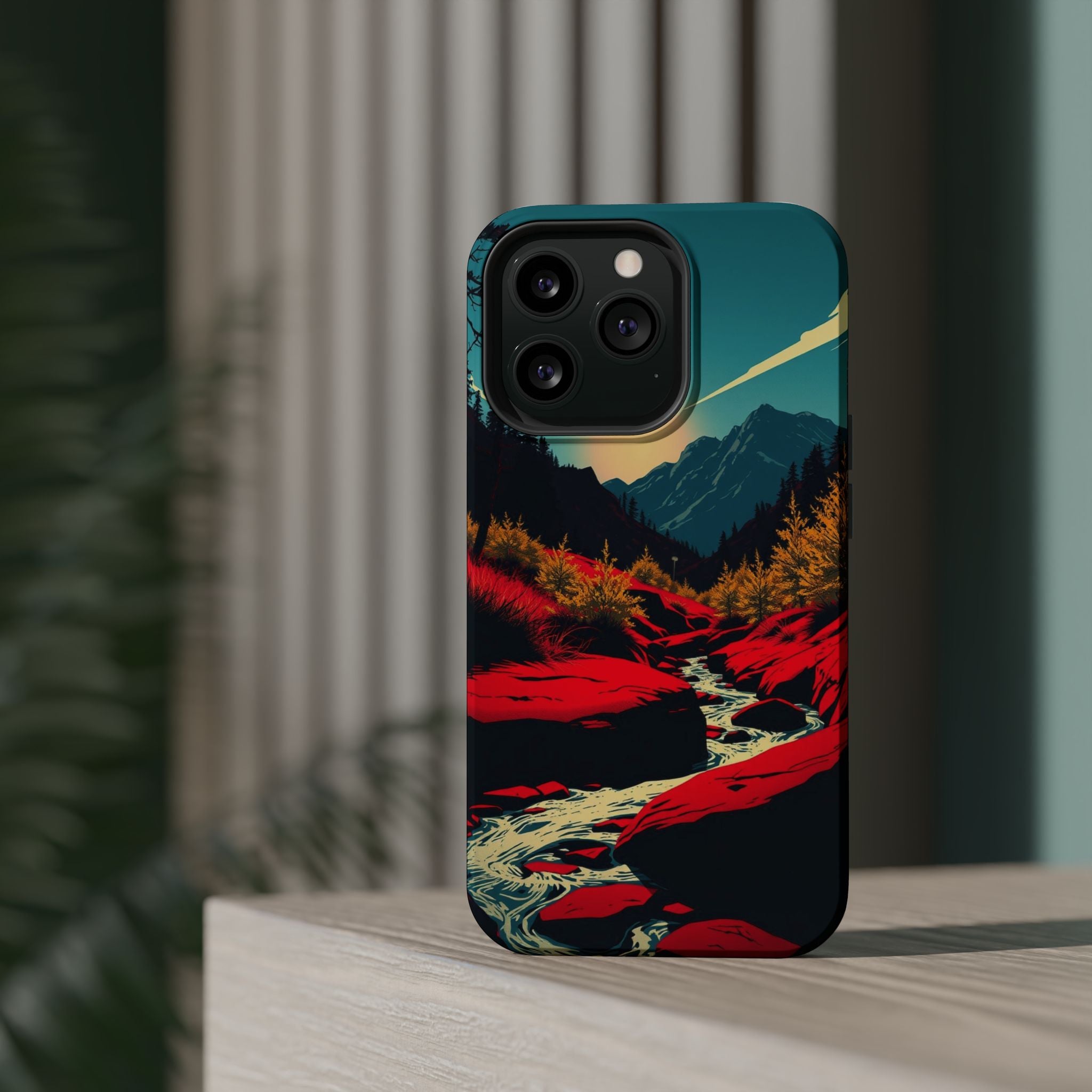 iPhone Earthy Spring Creek Design Bold Modern Everyday Snap Case · iPhone Case