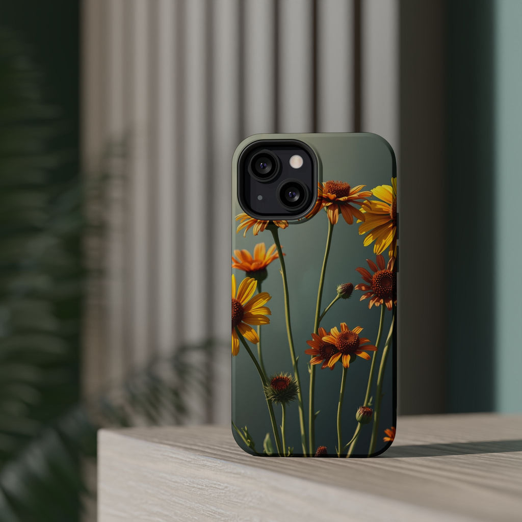 iPhone Mustard And Rust Wildflower Bunch Slim Everyday iPhone Designer · iPhone