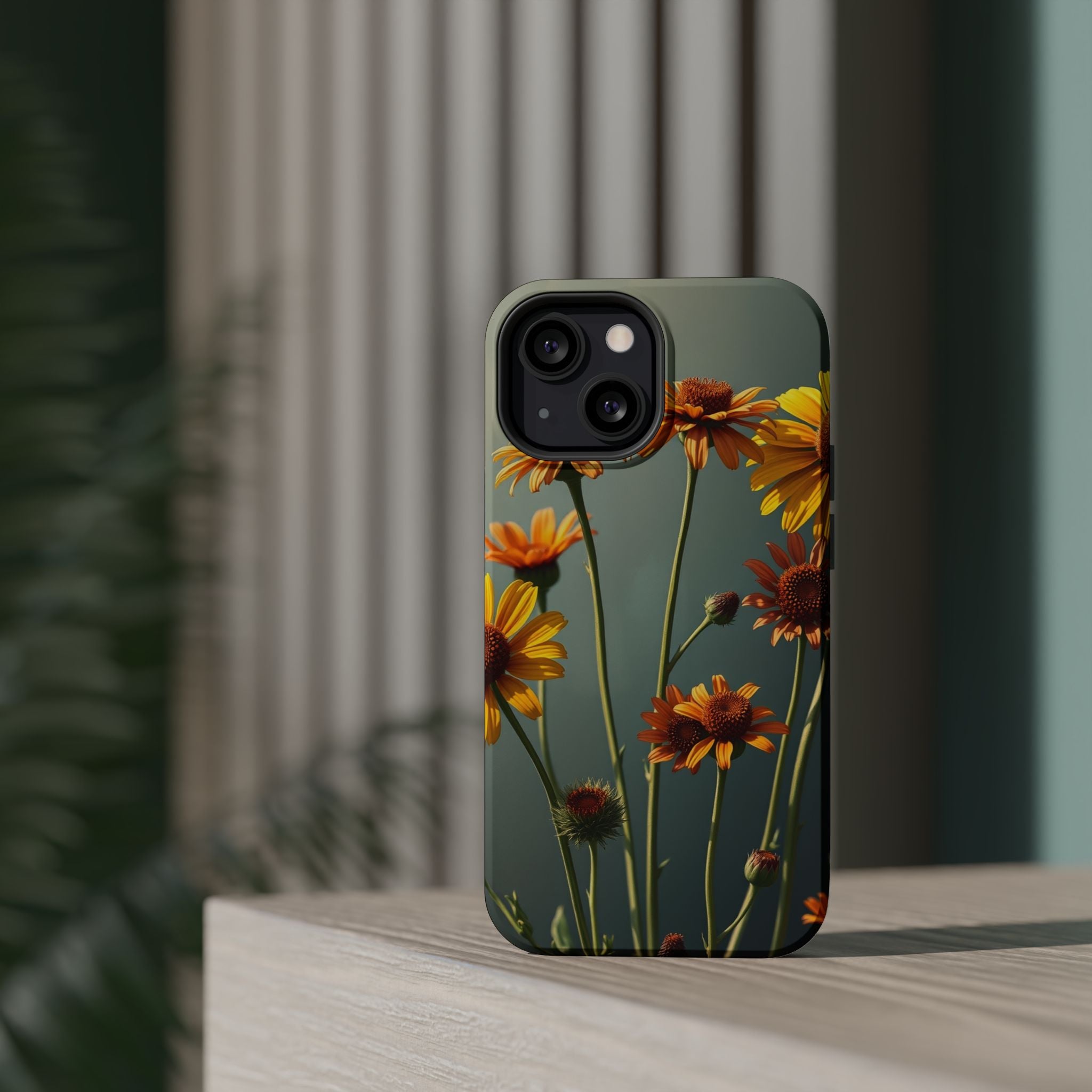 iPhone Mustard And Rust Wildflower Bunch Slim Everyday iPhone Designer · iPhone