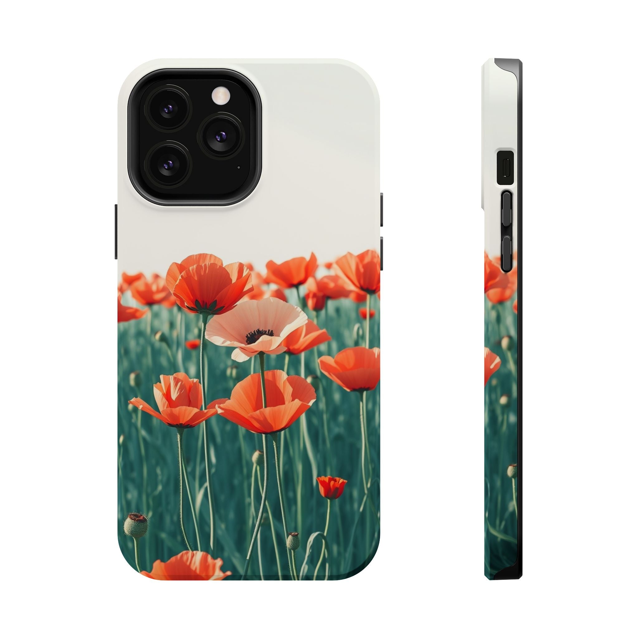 iPhone Mint And Blush Poppy Field 10 Slim Everyday Designer Case · iPhone Case
