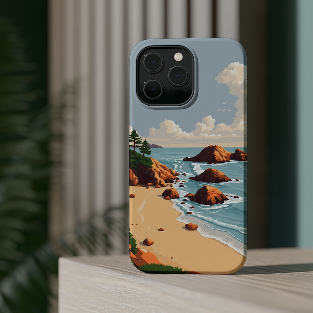 iPhone Mustard And Rust Pebble Beach Slim Everyday Designer Case · iPhone Case
