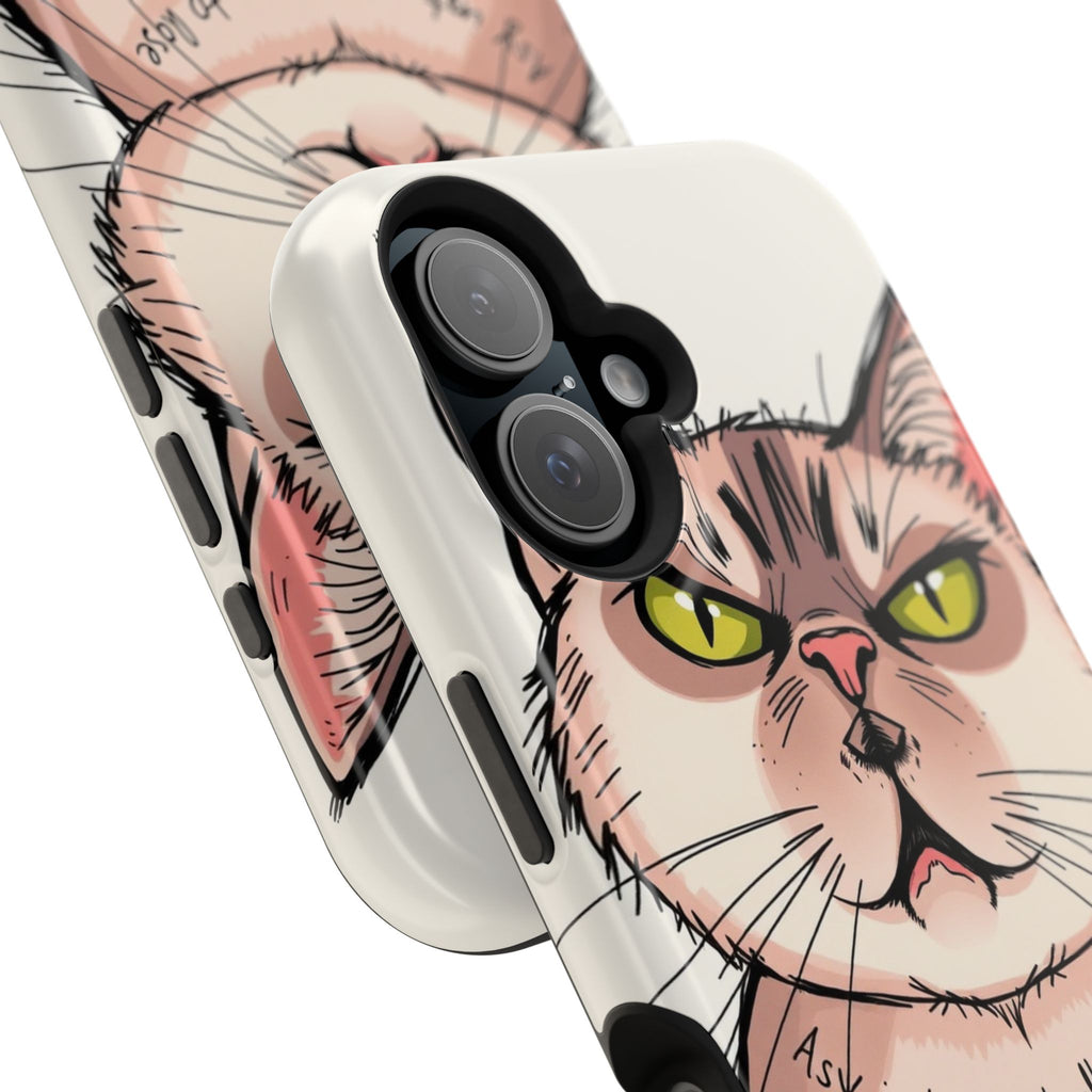 iPhone Sarcastic Cat Verdict Hand-Drawn Sketch Soft Finish Everyday Case · iPhon