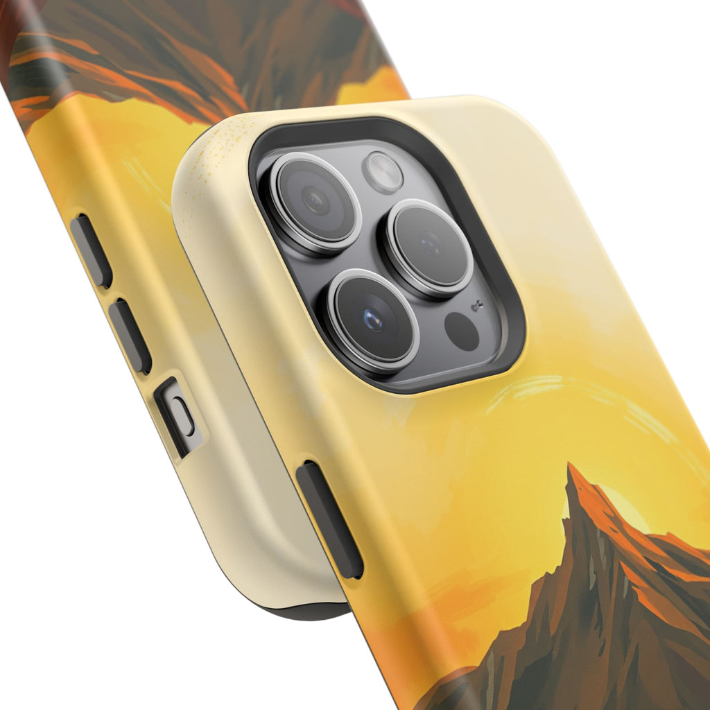 iPhone Mustard And Rust Mountain at Sunrise Slim iPhone Everyday · iPhone Case
