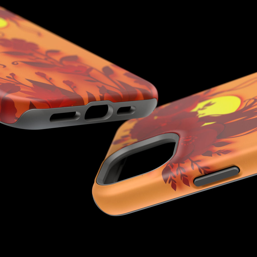 iPhone Sunset Amber And Peach Floral Crown Slim iPhone Everyday · iPhone Case