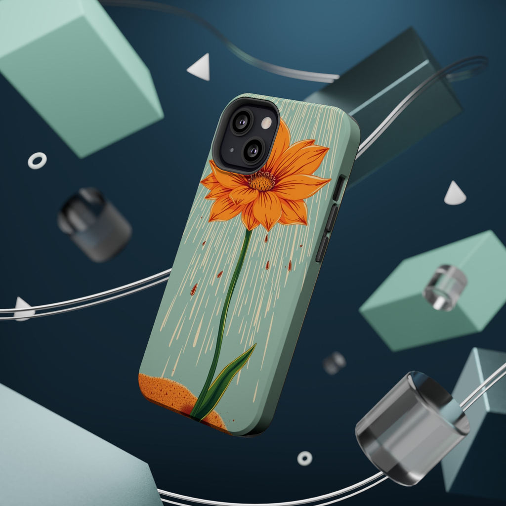 iPhone Spring Shower Bloom Vintage Retro Poster Soft iPhone Finish · iPhone Case