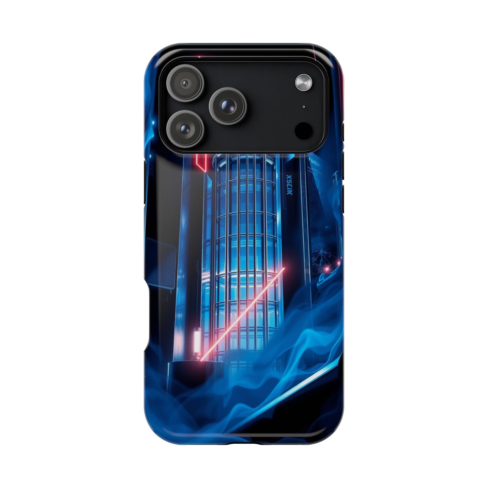 iPhone Midnight Blue And Silver Bauhaus Composition Slim Snap Case · iPhone Case