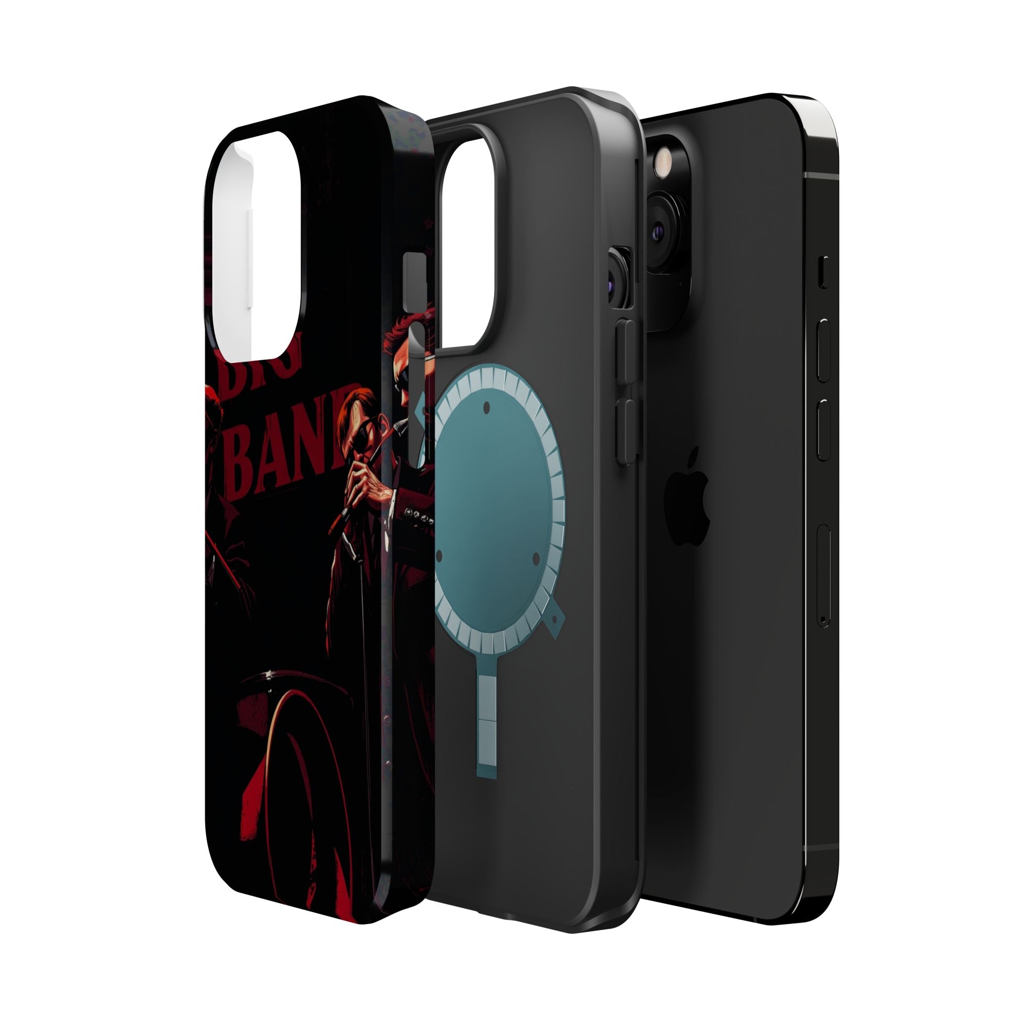 iPhone Black And Crimson Big Band Era Slim Everyday Designer Case · iPhone Case