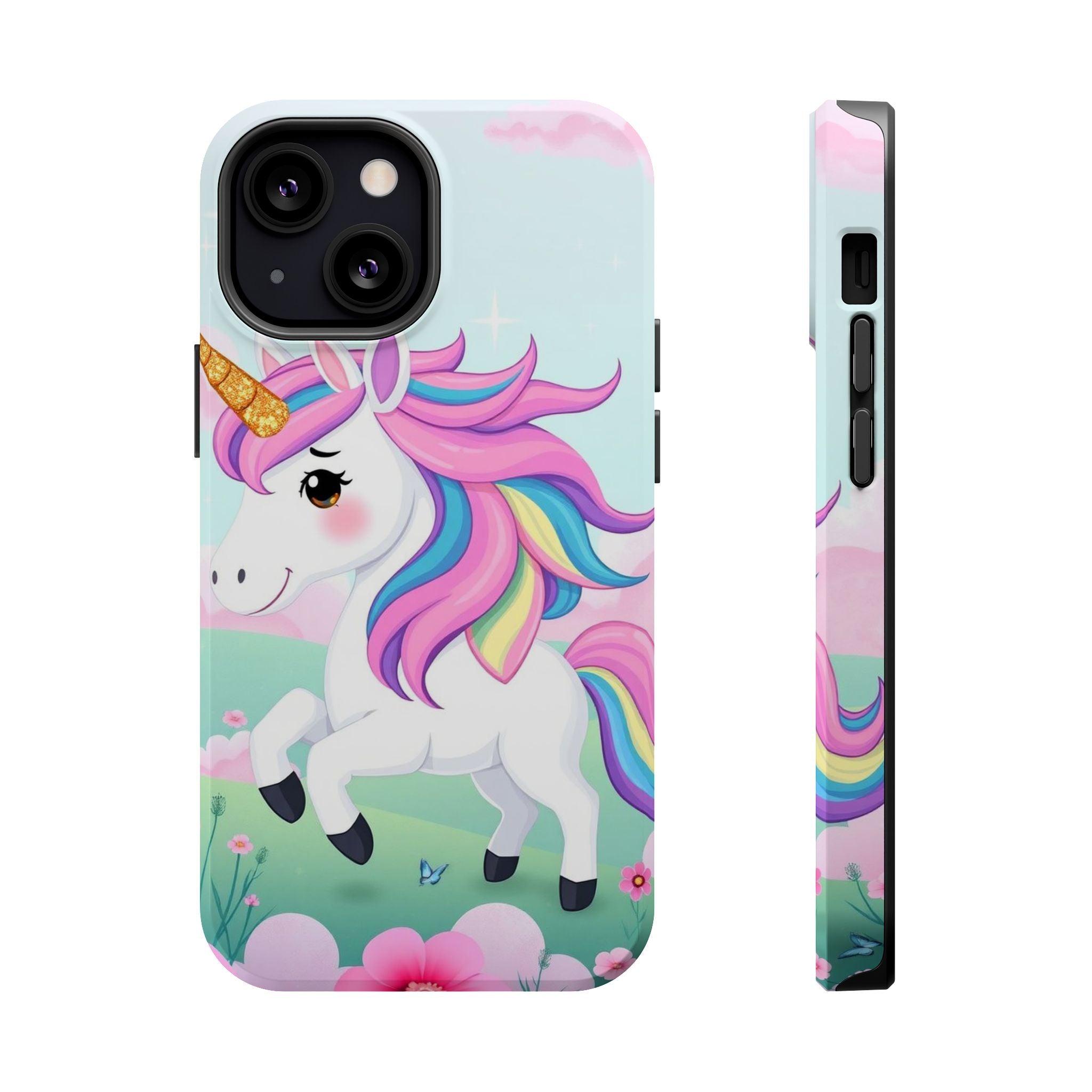 iPhone Rainbow Unicorn Kids Fun Soft iPhone Phone Case Gift Finish · iPhone Case
