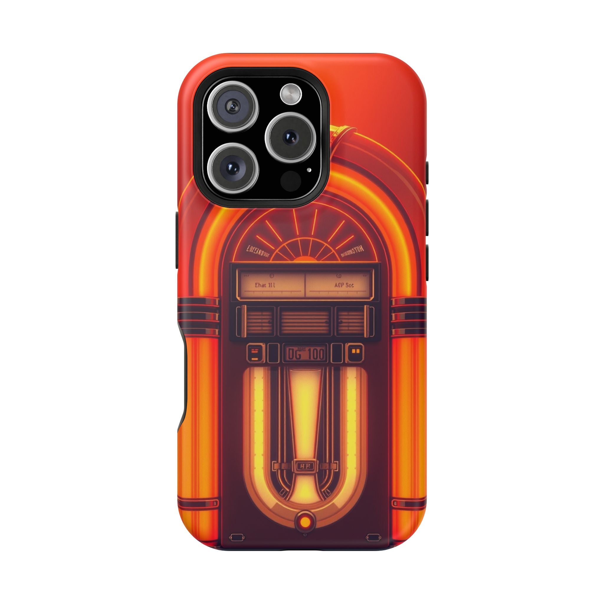 iPhone Jukebox Glow Neon Cyberpunk Bold Modern Everyday Snap Case · iPhone Case