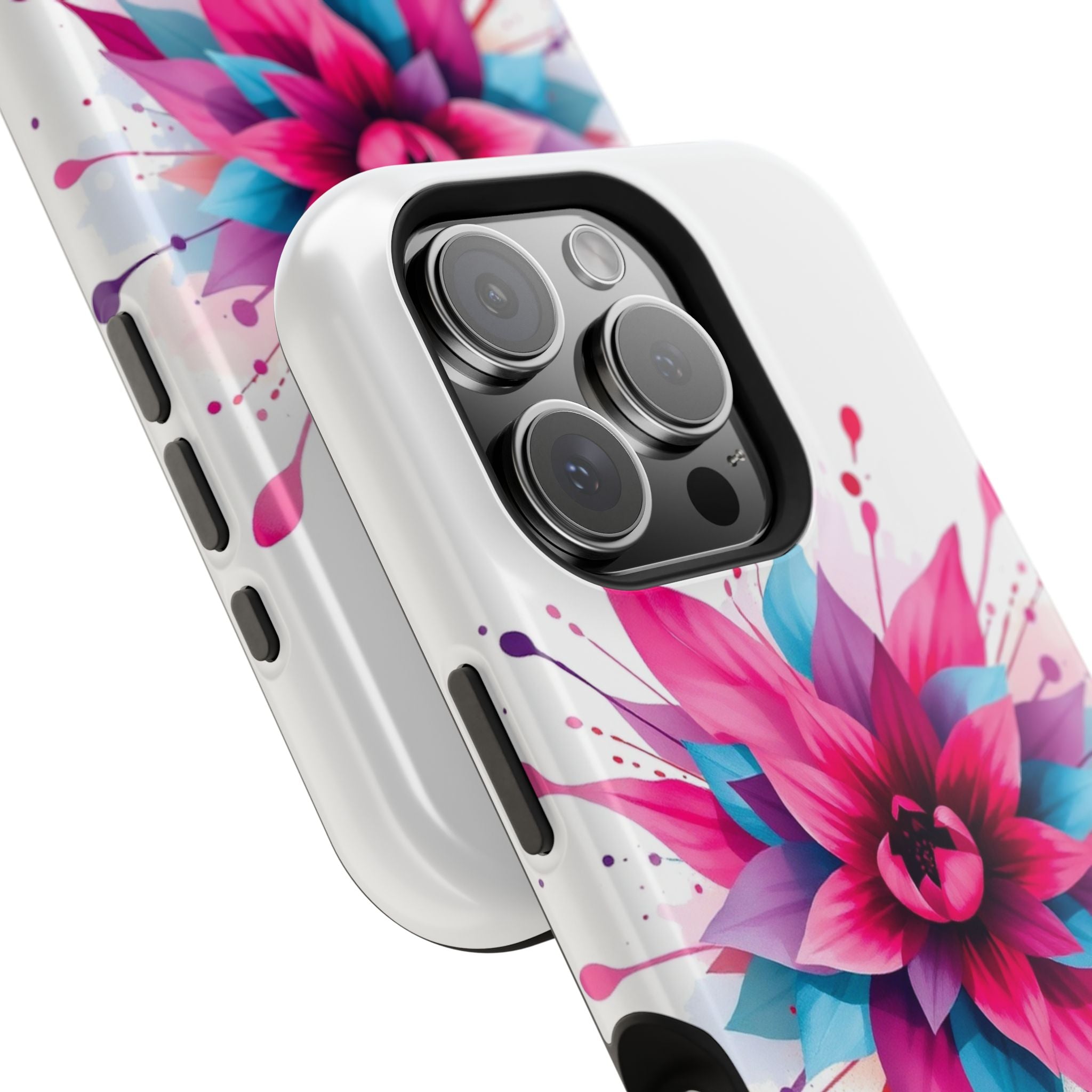 iPhone Floral Watercolor Splash Electric Art Slim iPhone Everyday · iPhone Case