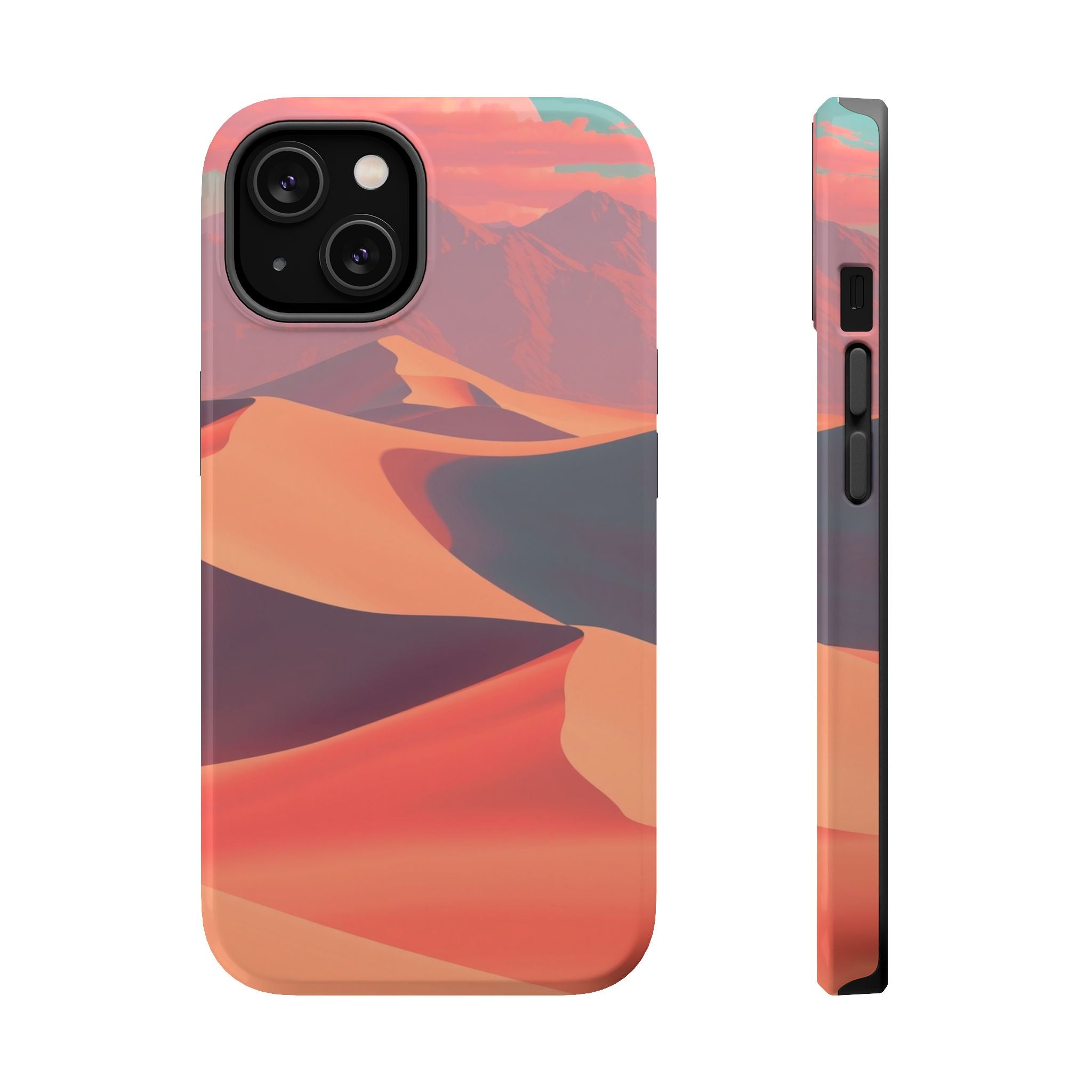 iPhone Teal And Coral Desert Dunes Bold Modern Everyday Snap Case · iPhone Case