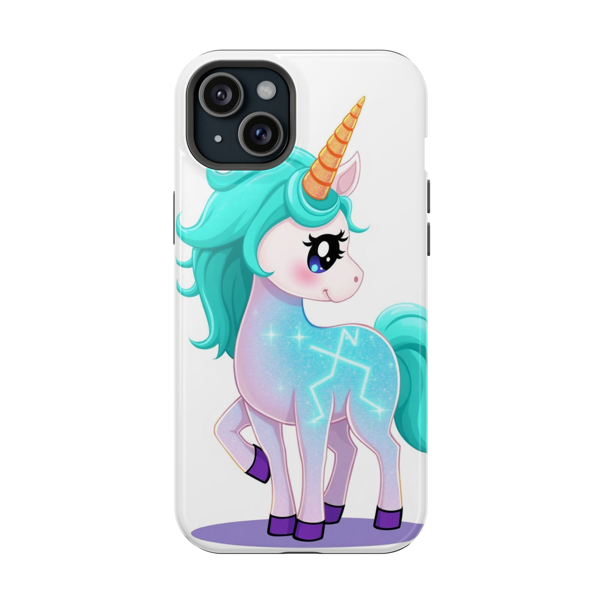 iPhone Turquoise Sparkle Unicorn Kids Fun iPhone Phone Case Gift · iPhone Case
