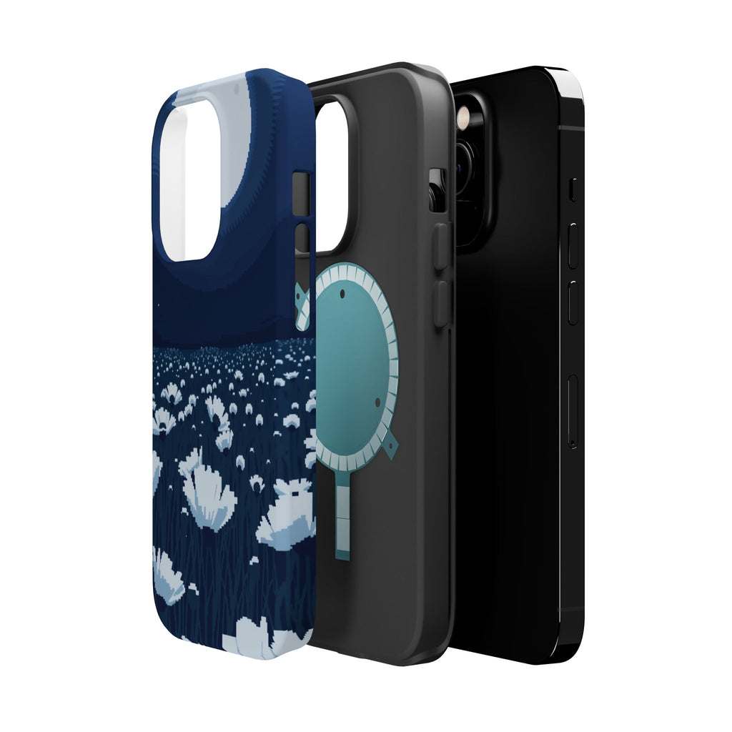 iPhone Poppy Field Pixel Art -Bit Bold Modern Everyday Snap Case · iPhone Case