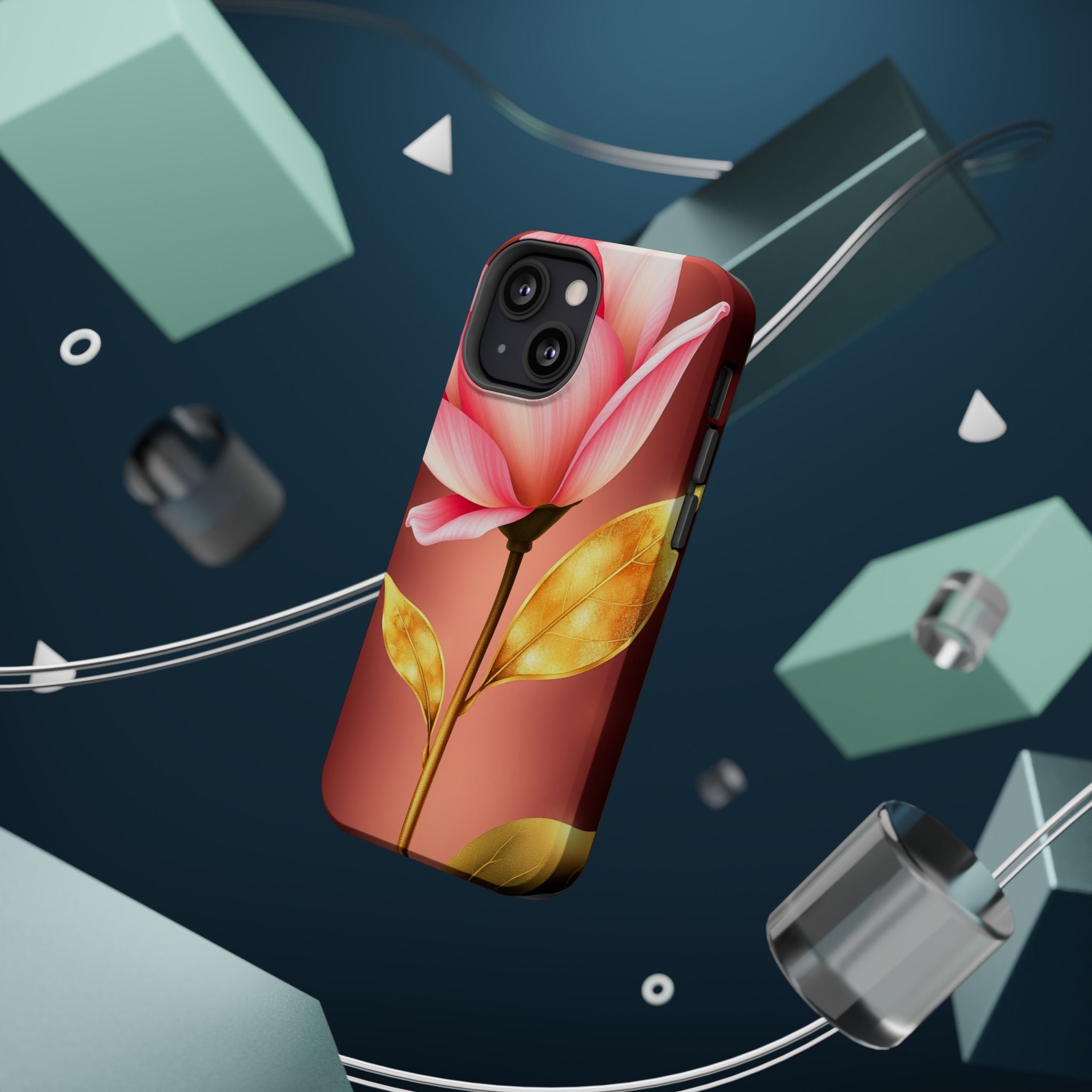 iPhone Dreamy Bloom and Leaf Design 14 Slim Everyday Designer Case · iPhone Case