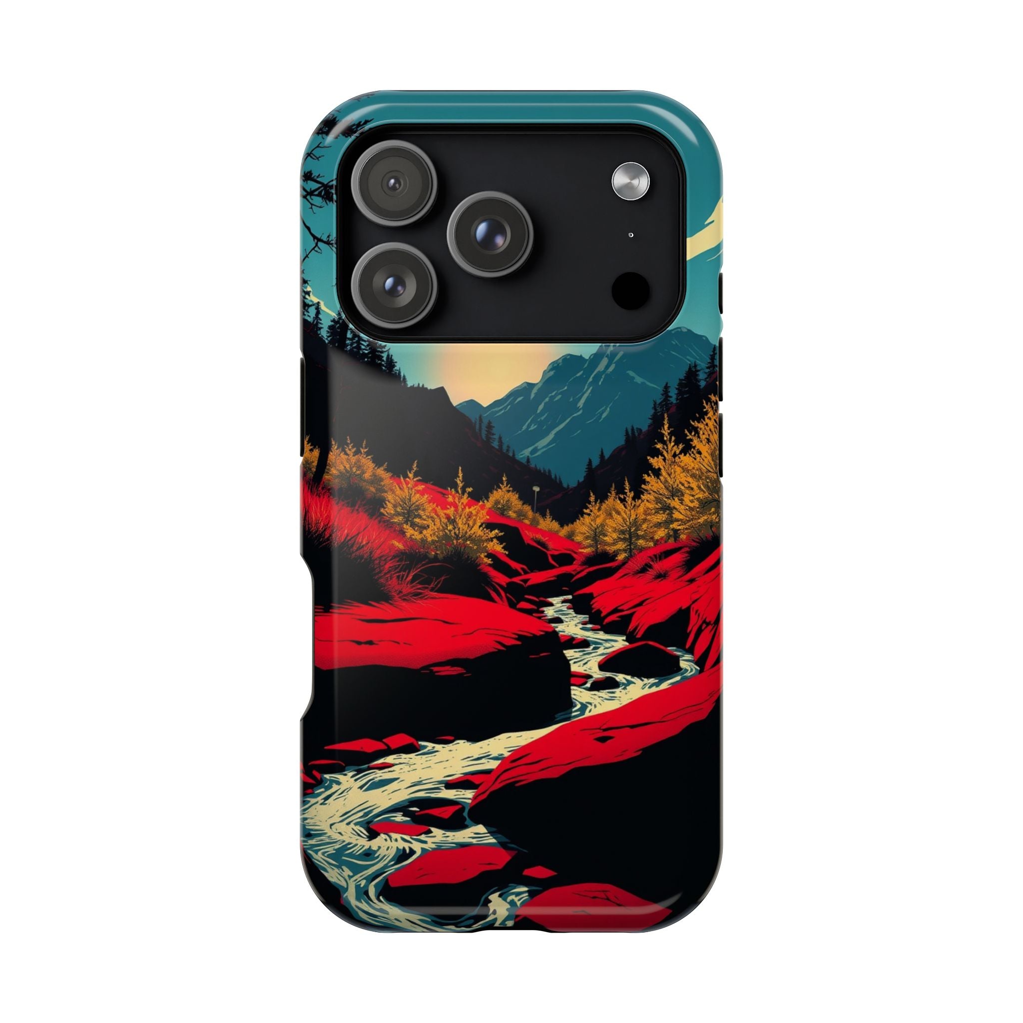 iPhone Earthy Spring Creek Design Bold Modern Everyday Snap Case · iPhone Case