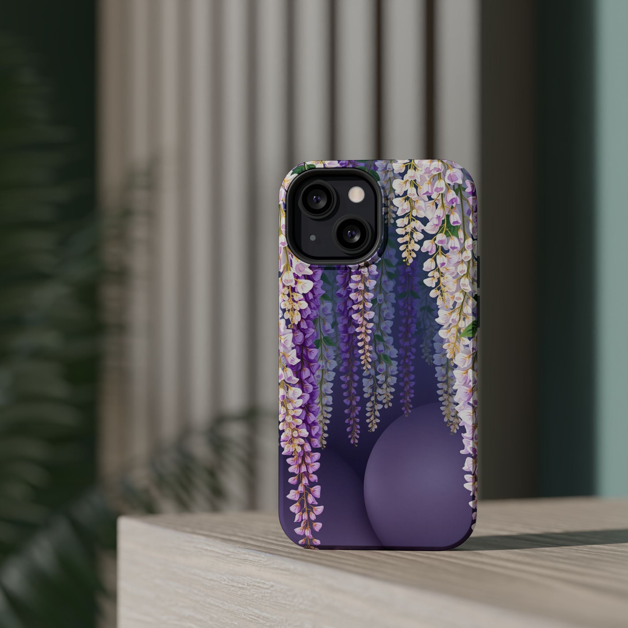 iPhone Mint And Blush Wisteria Cascade Slim Everyday Designer Case · iPhone Case