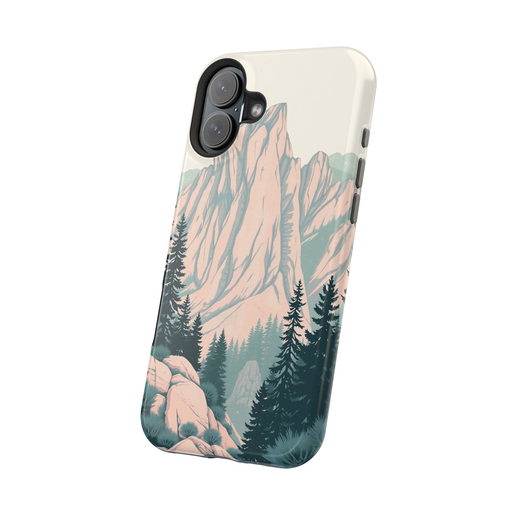 iPhone Serene Pine Ridge Design 15 Bold Modern Everyday Snap Case · iPhone Case