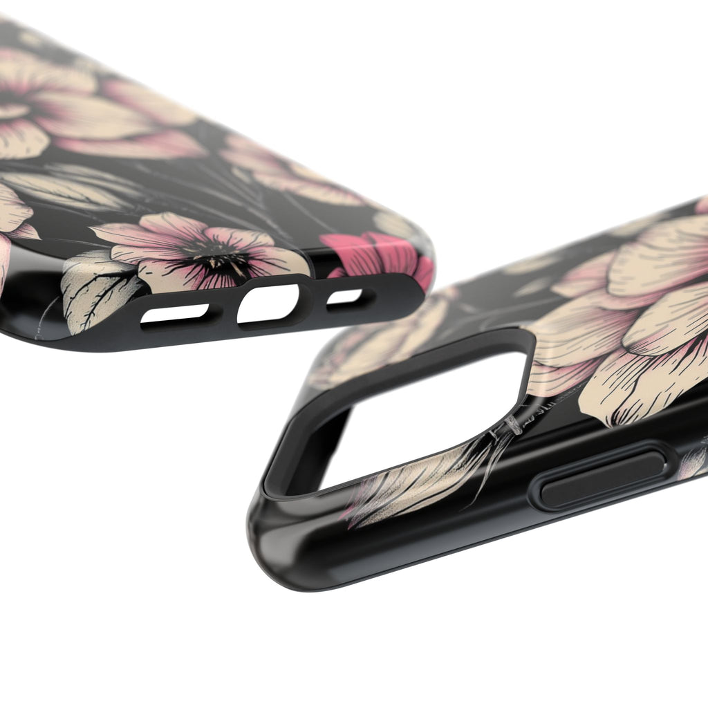 iPhone Floral Dark Academia Gothic Ink Slim Everyday Designer Case · iPhone Case