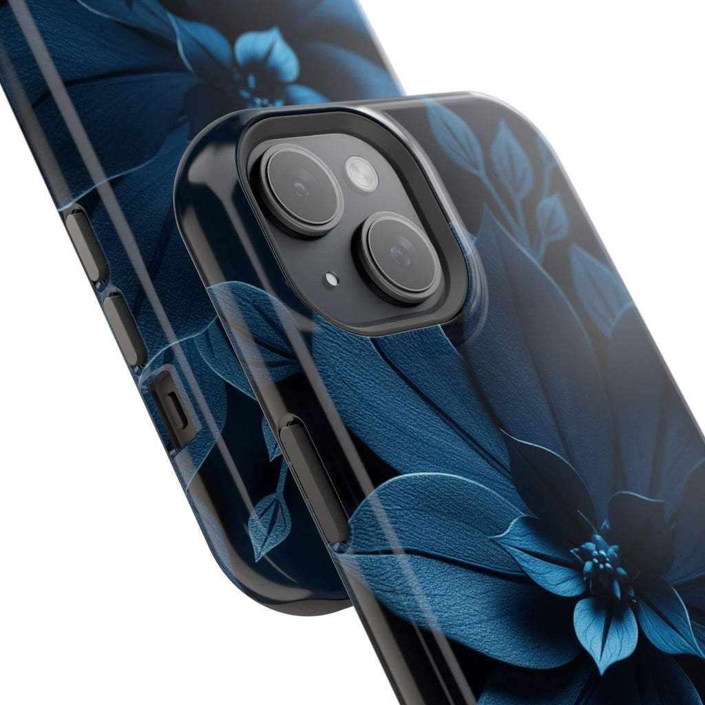 iPhone Midnight Blue And Silver Floral Dark Academia iPhone Slim · iPhone Case