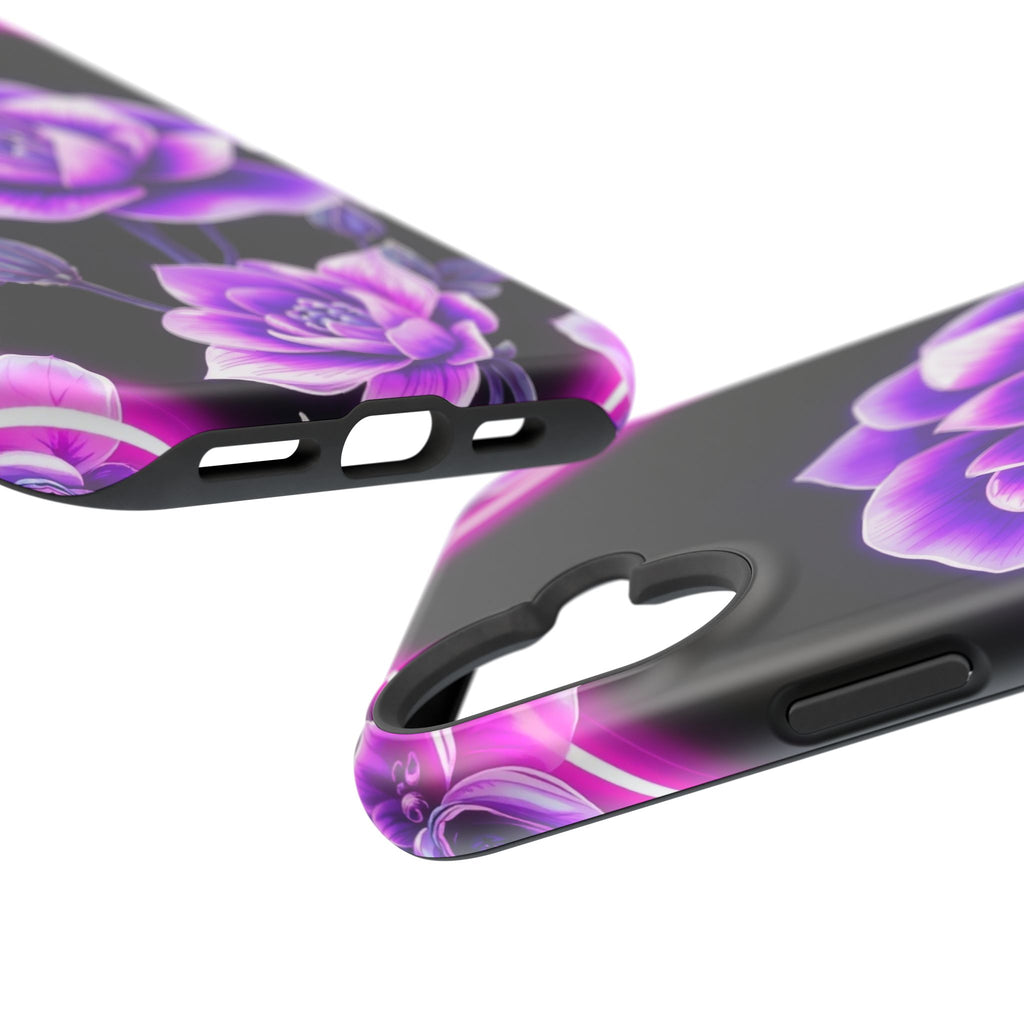 iPhone Floral Ombre Neon Cyberpunk Bold Modern Everyday Snap Case · iPhone Case