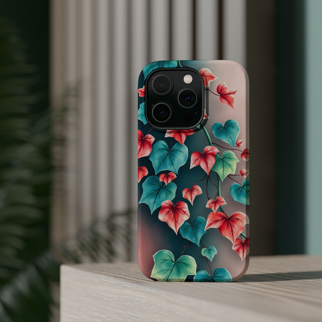 iPhone Art Nouveau Vine Teal And Coral Slim Snap Case · iPhone Case