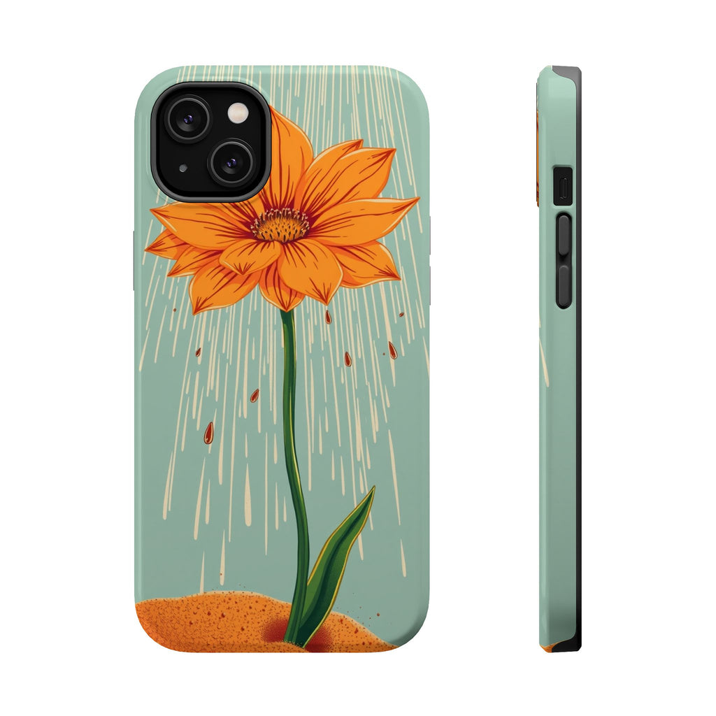 iPhone Spring Shower Bloom Vintage Retro Poster Soft iPhone Finish · iPhone Case