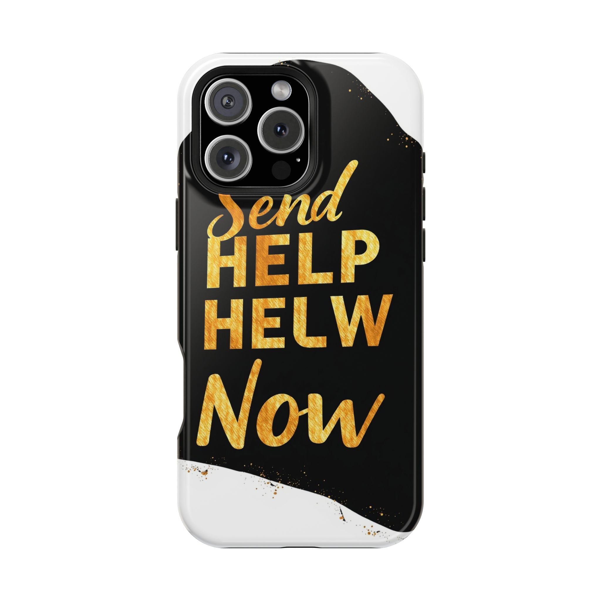 iPhone Send Help Now Enchanted Art Bold Modern Everyday Snap Case · iPhone Case