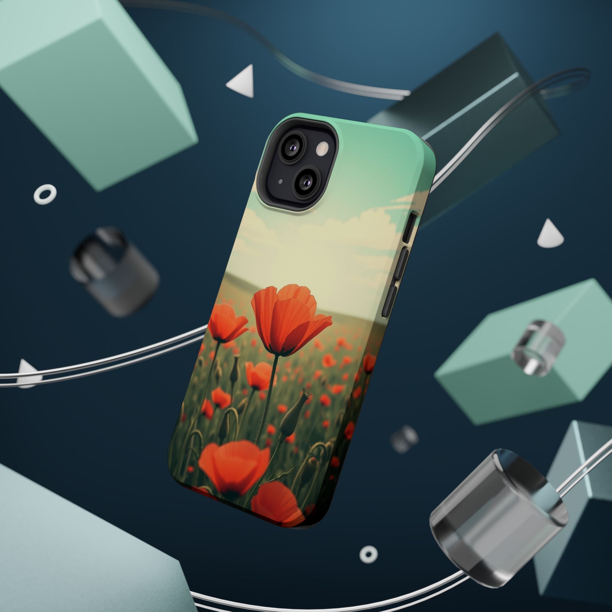 iPhone Radiant Poppy Field Design Bold Modern Everyday Snap Case · iPhone Case