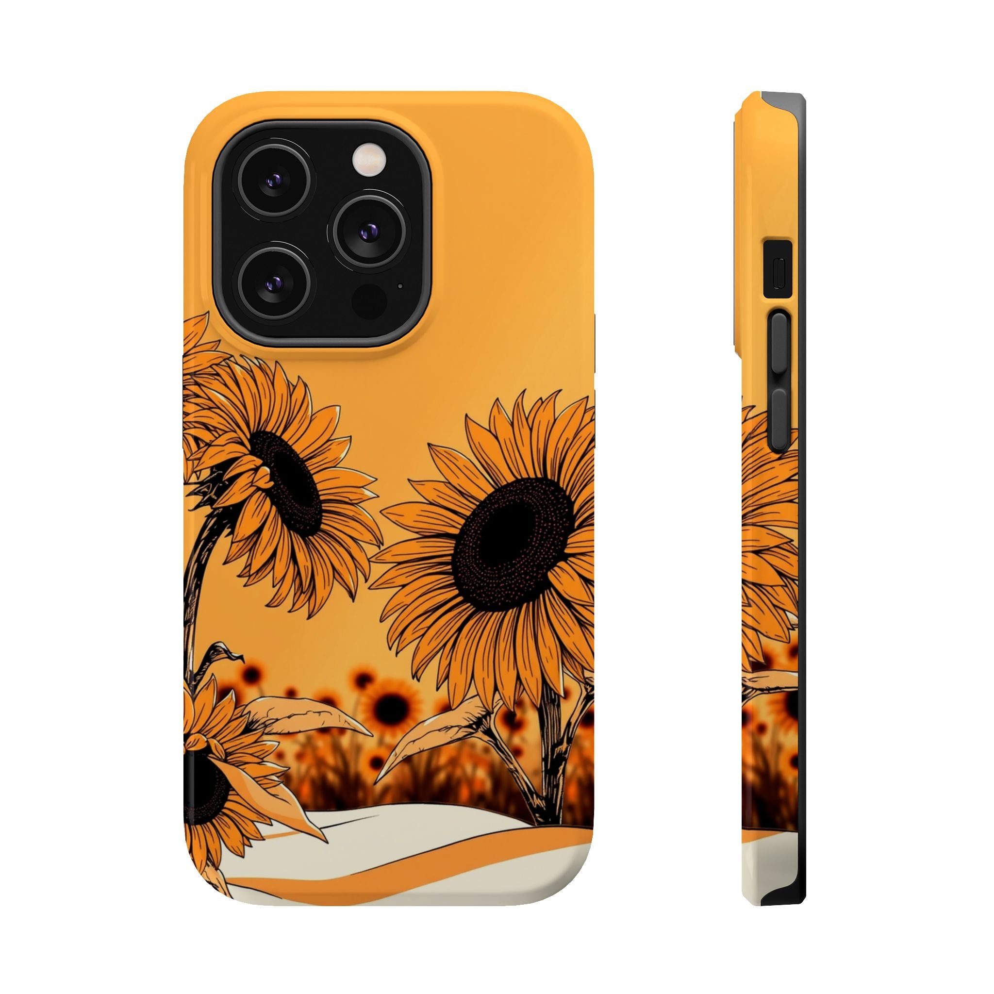 iPhone Burnt Orange And Sand Sunflower Pop Slim iPhone Everyday · iPhone Case