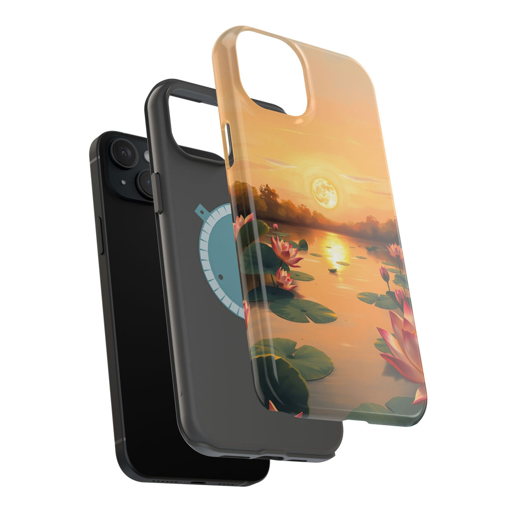 iPhone Lotus Pond Oil Painting Impressionist Slim iPhone Everyday · iPhone Case