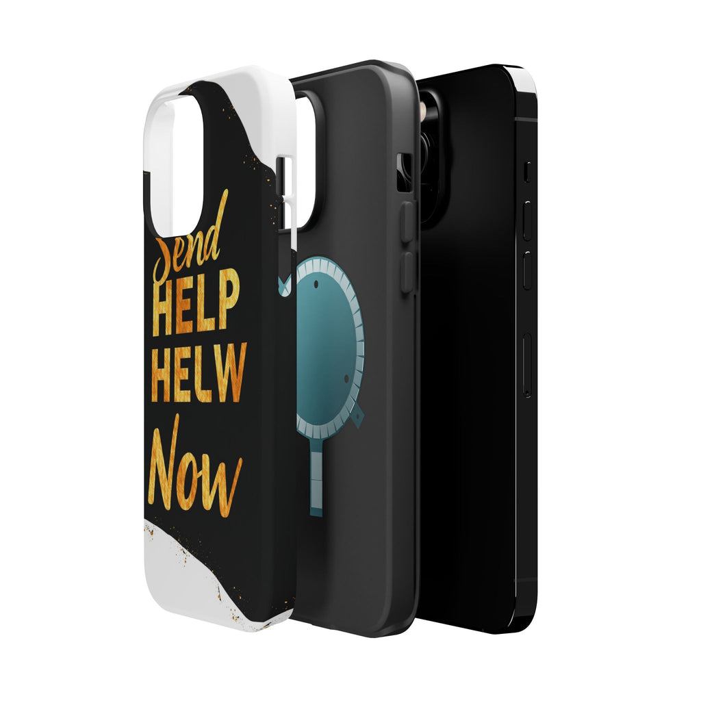 iPhone Send Help Now Enchanted Art Bold Modern Everyday Snap Case · iPhone Case