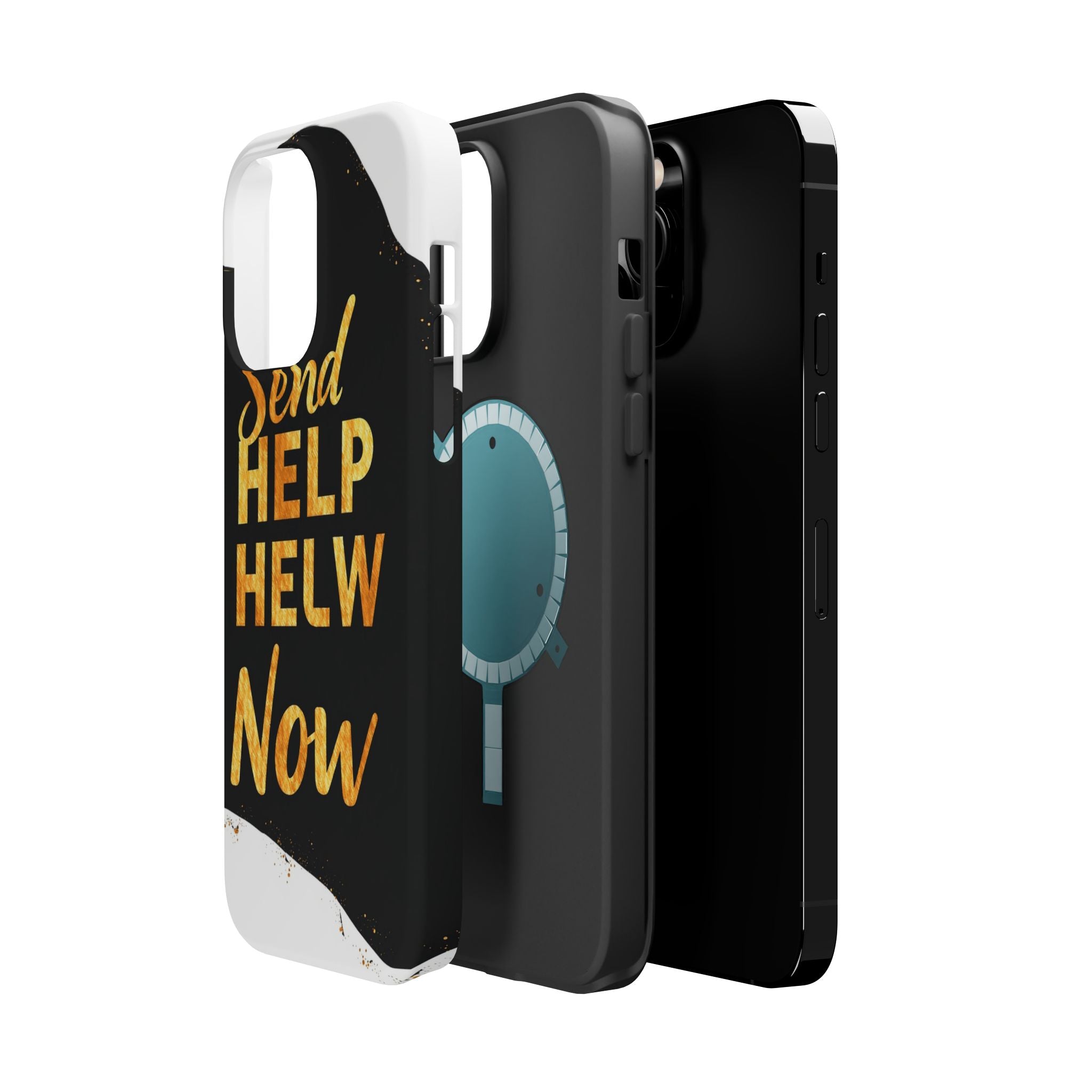 iPhone Send Help Now Enchanted Art Bold Modern Everyday Snap Case · iPhone Case