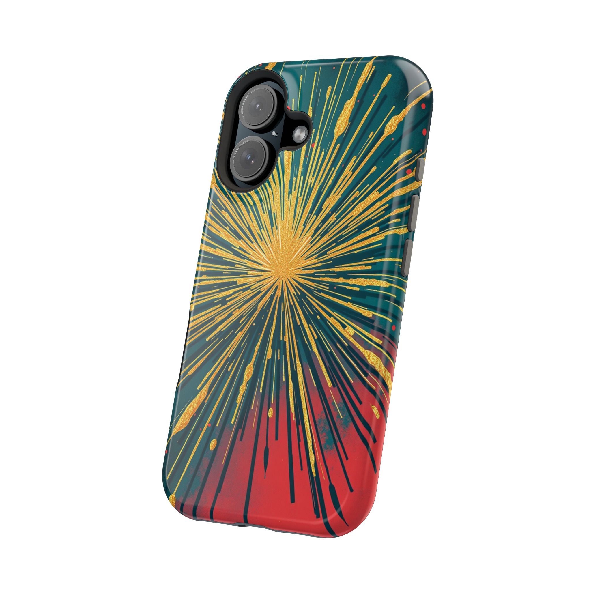 iPhone Gold Foil Burst Dark Gothic Ink Slim Everyday Designer Case · iPhone Case