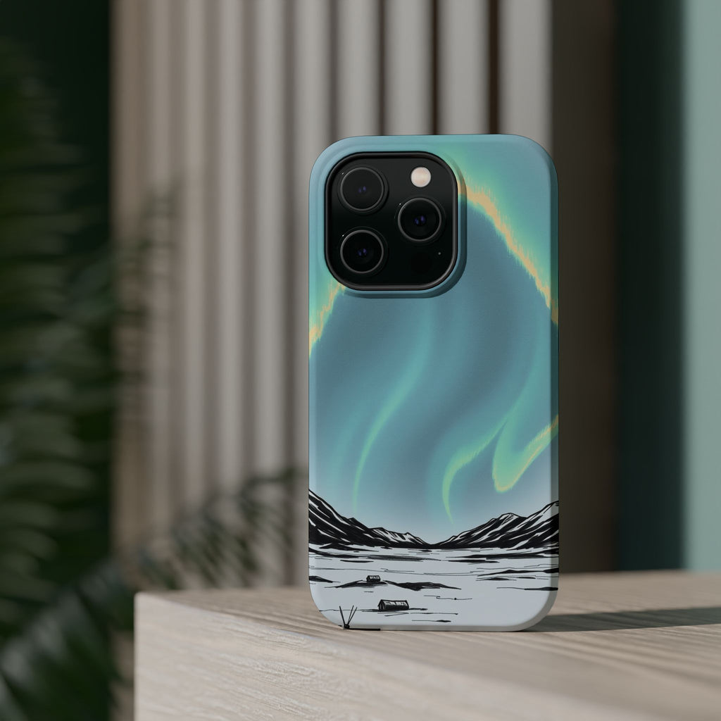 iPhone Charcoal And Copper Northern Lights Slim iPhone Everyday · iPhone Case