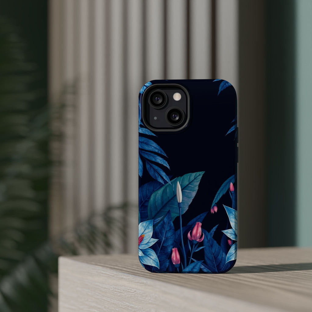 iPhone Serene Jungle Floral Design Clean Minimal Snap Cas Slim Snap Case · iPhon