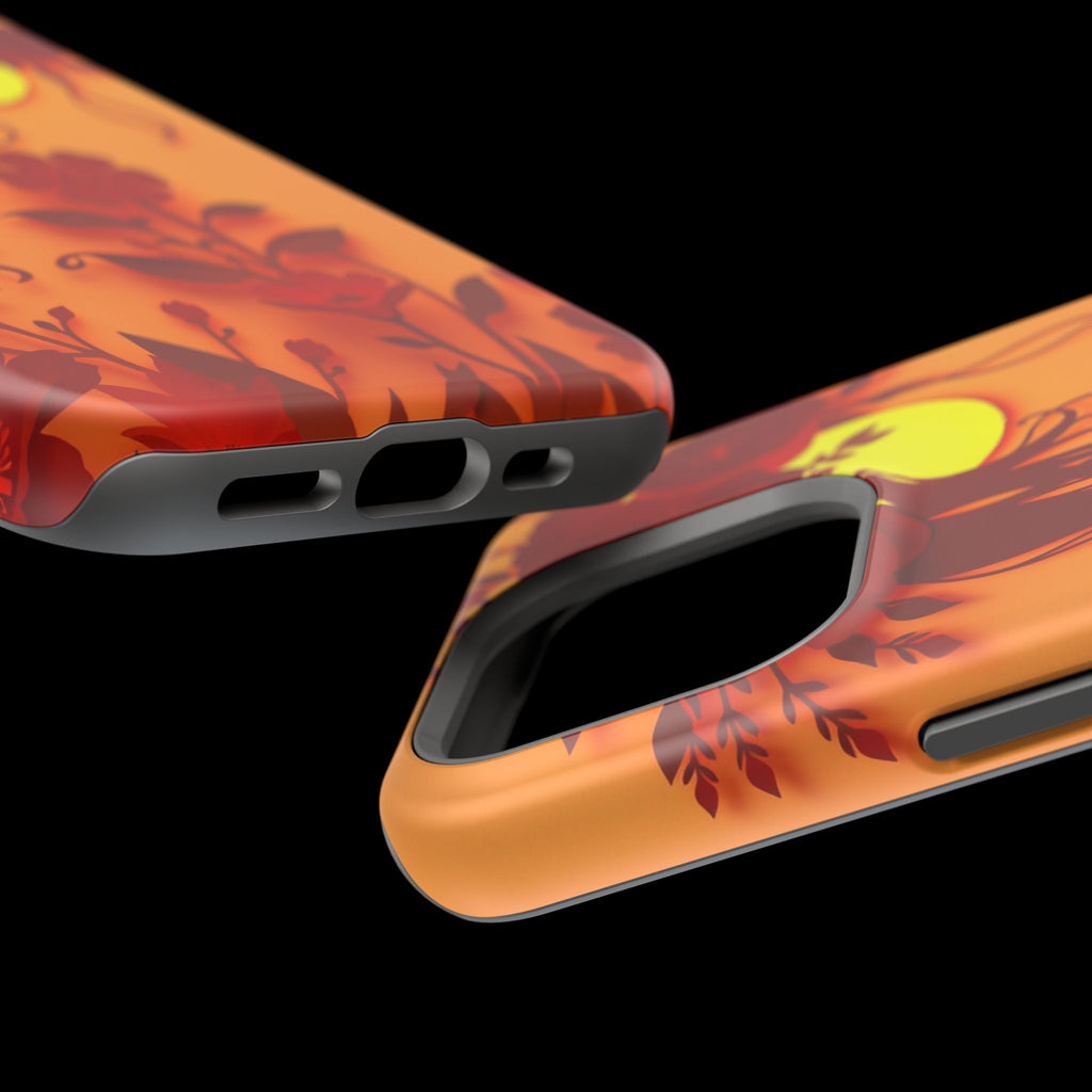 iPhone Sunset Amber And Peach Floral Crown Slim iPhone Everyday · iPhone Case
