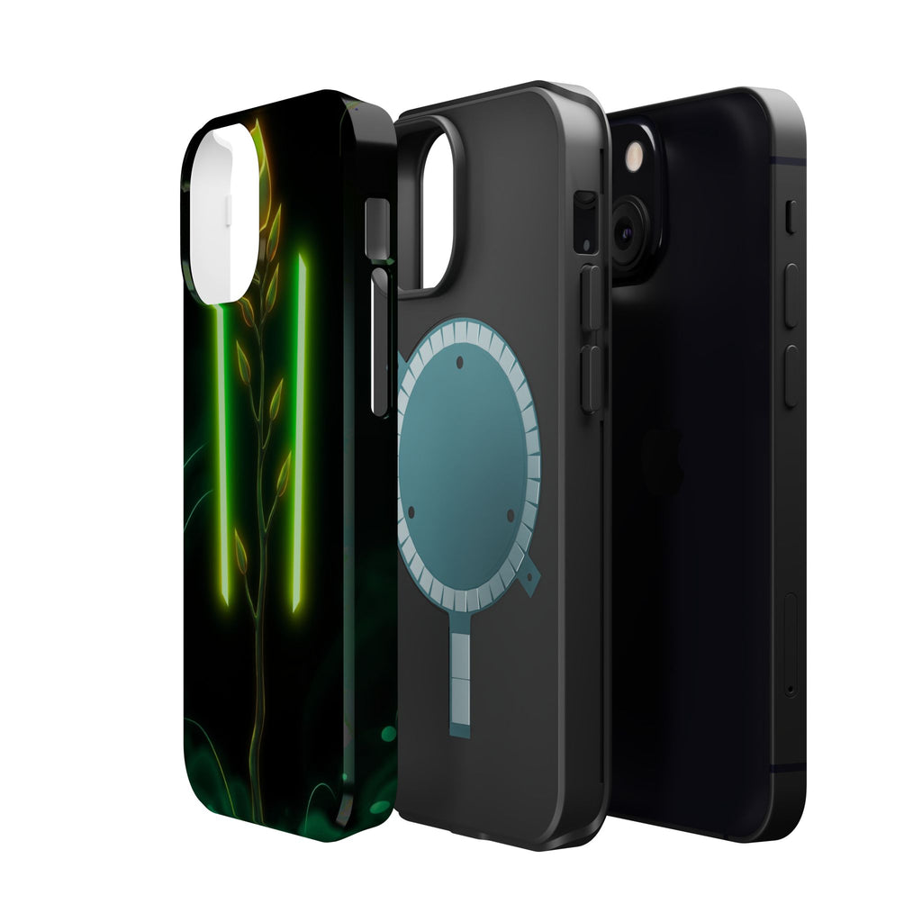 iPhone Emerald Green And Gold Minimalist Stem Slim iPhone Everyday · iPhone Case