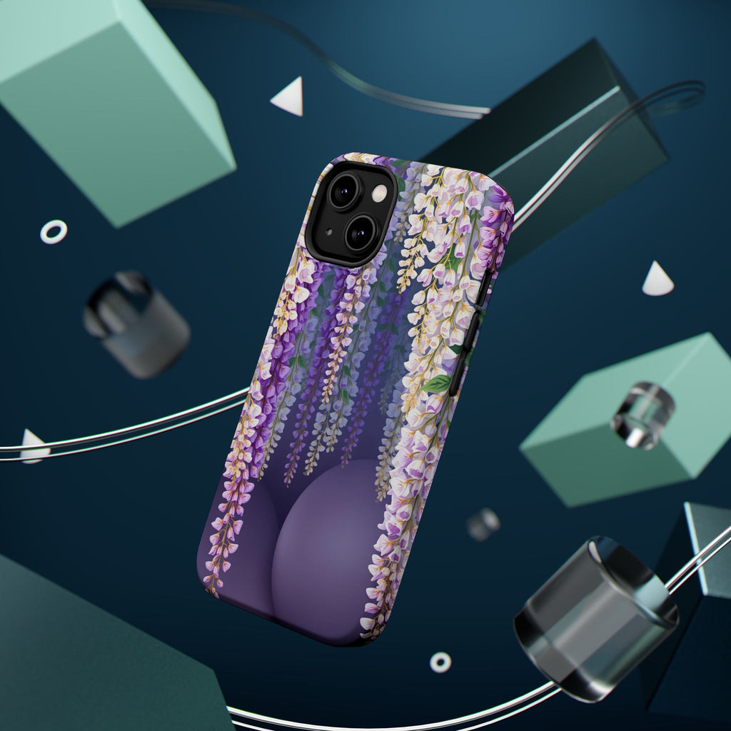 iPhone Mint And Blush Wisteria Cascade Slim Everyday Designer Case · iPhone Case