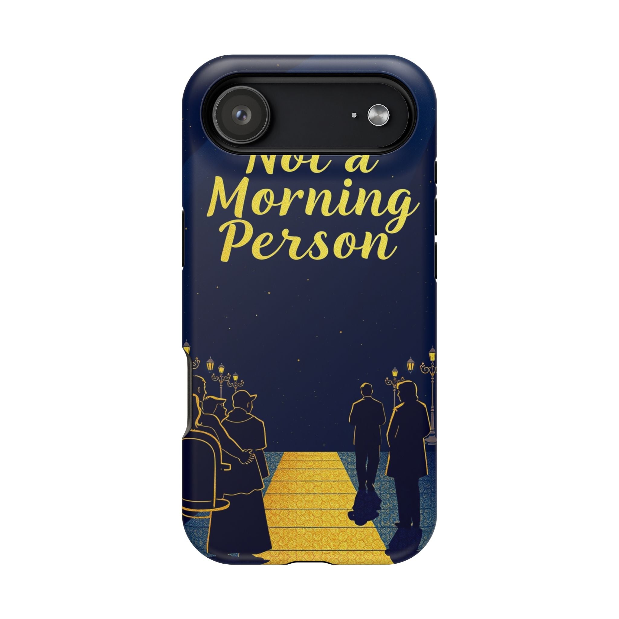 iPhone Midnight Blue And Silver Not a Morning Person Slim Snap Case · iPhone Cas