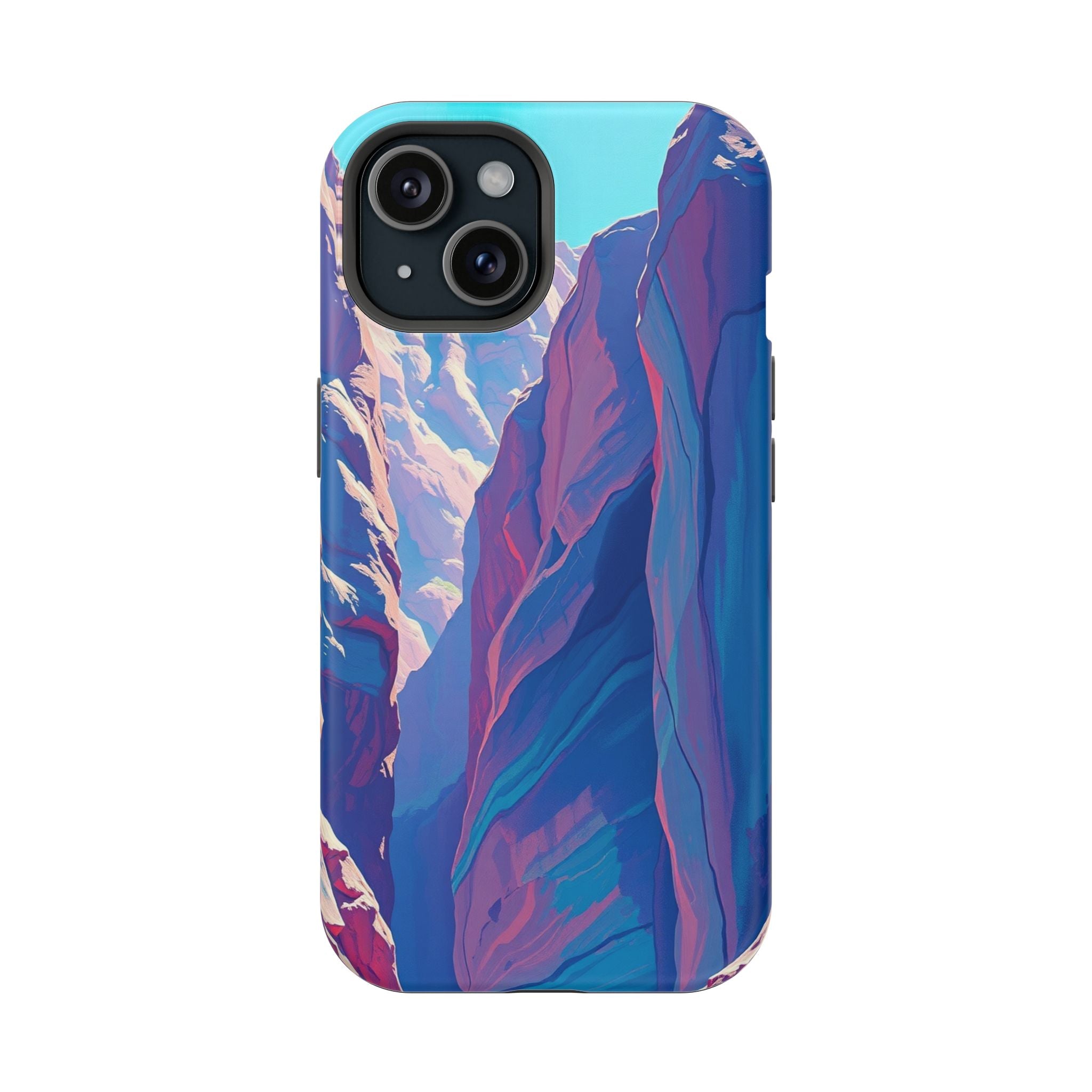iPhone Cyan And Magenta Canyon Wall Slim Everyday Designer Case · iPhone Case