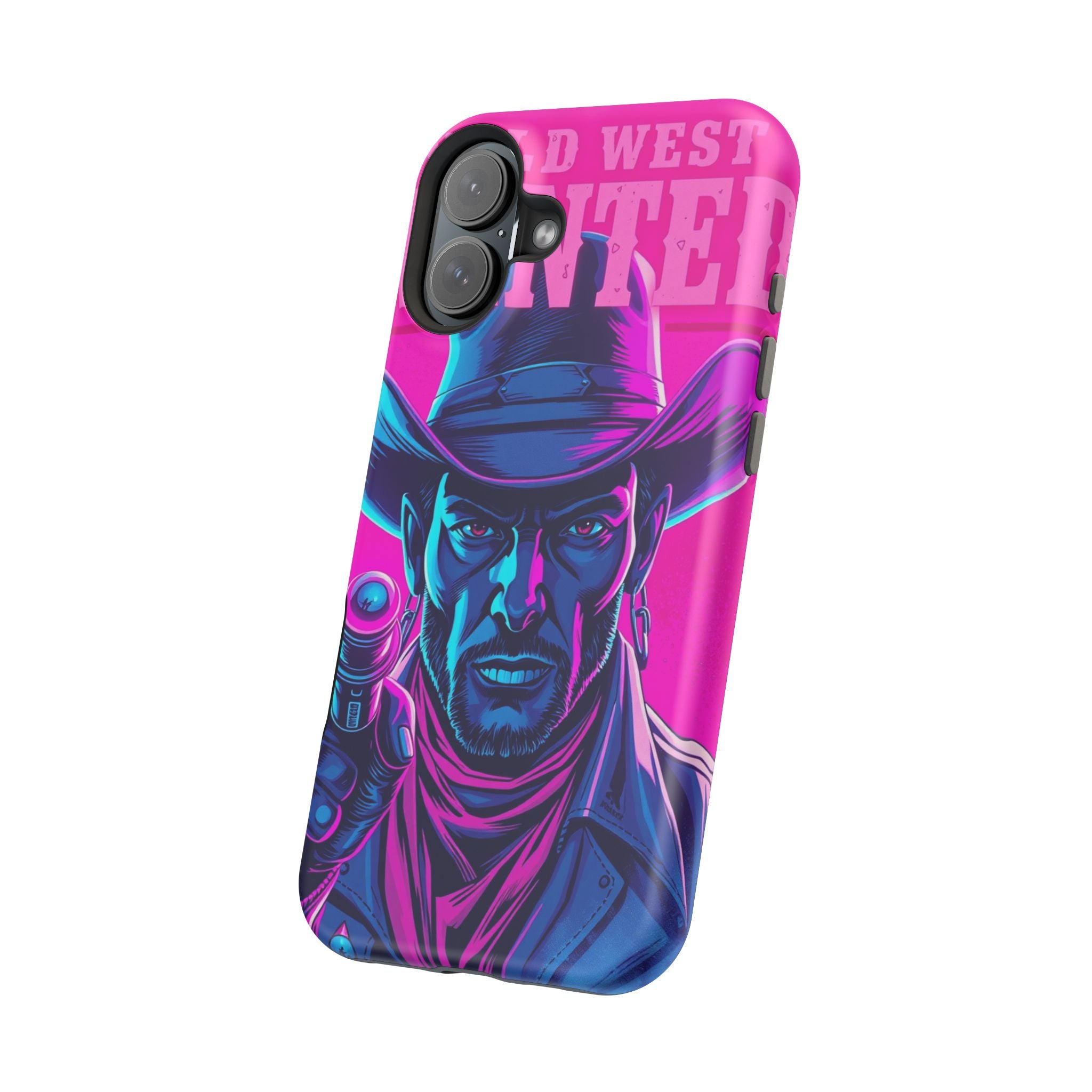 iPhone Wild West Wanted Neon Cyberpunk Slim Everyday Designer Case · iPhone Case