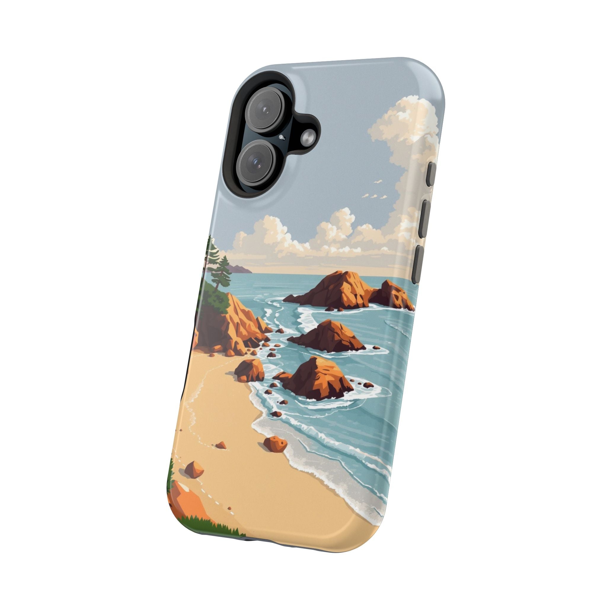 iPhone Mustard And Rust Pebble Beach Slim Everyday Designer Case · iPhone Case