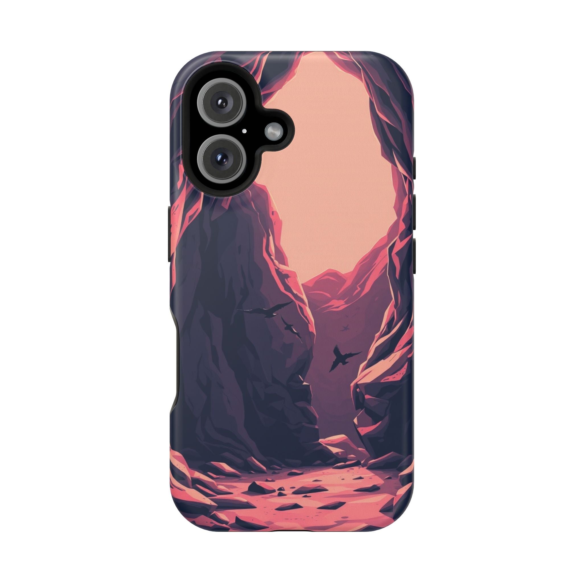 iPhone Rose Pink And Cream Dark Crystal Cave Slim Everyday Designer Case · iPhon
